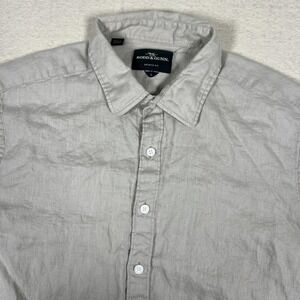 Rodd & Gunn Shirt Mens L Linen Short Sleeve Button Up Casual Straw Sports Fit